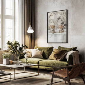 Cheetah Cub Bath Poster