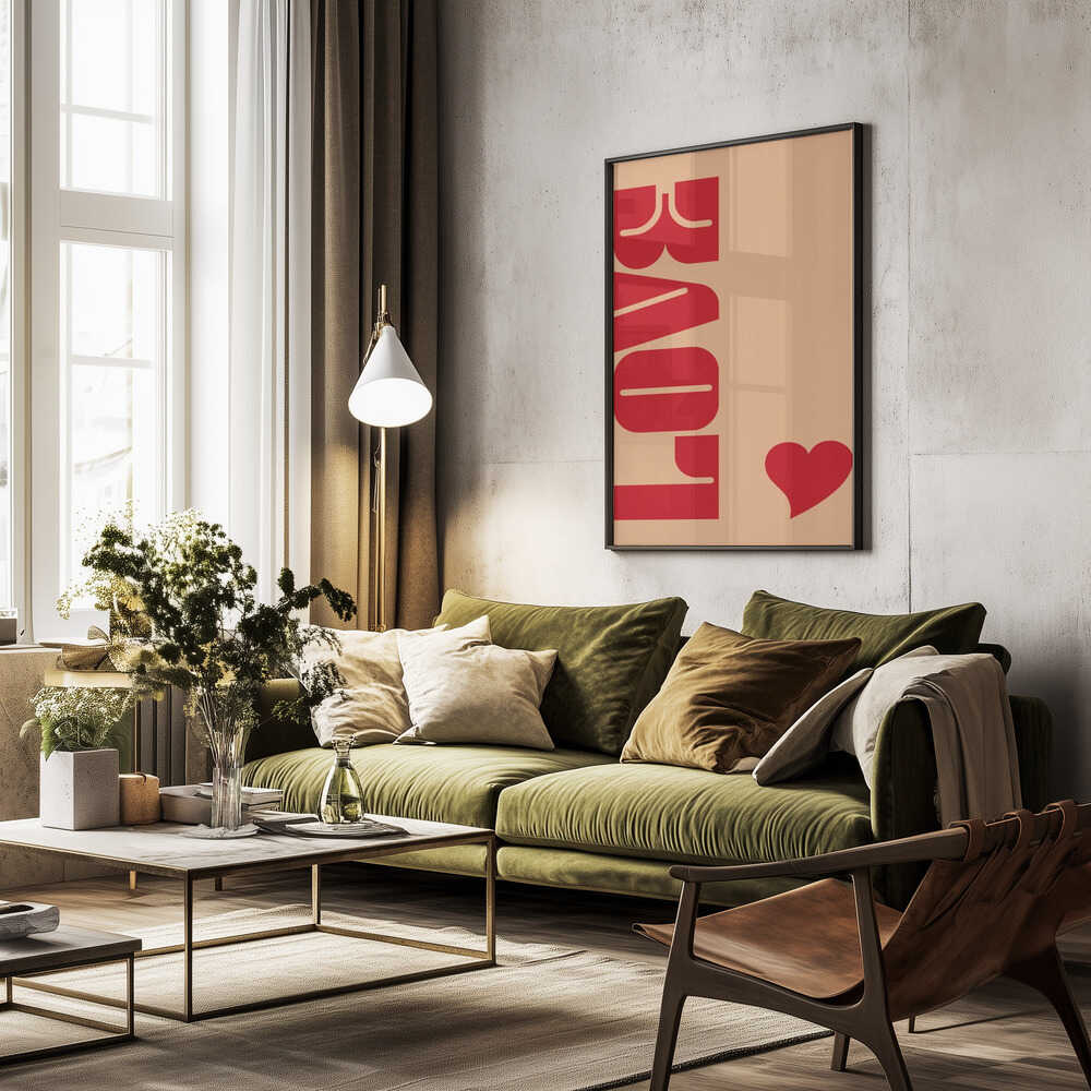 Red Bold Lettering Poster