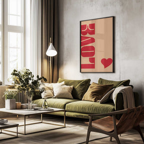 Red Bold Lettering Poster
