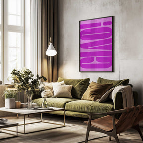 Bold Fuchsia Layers Poster