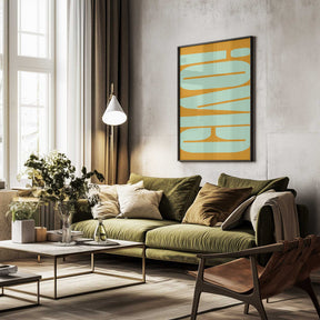 Mint Orange Harmony Poster