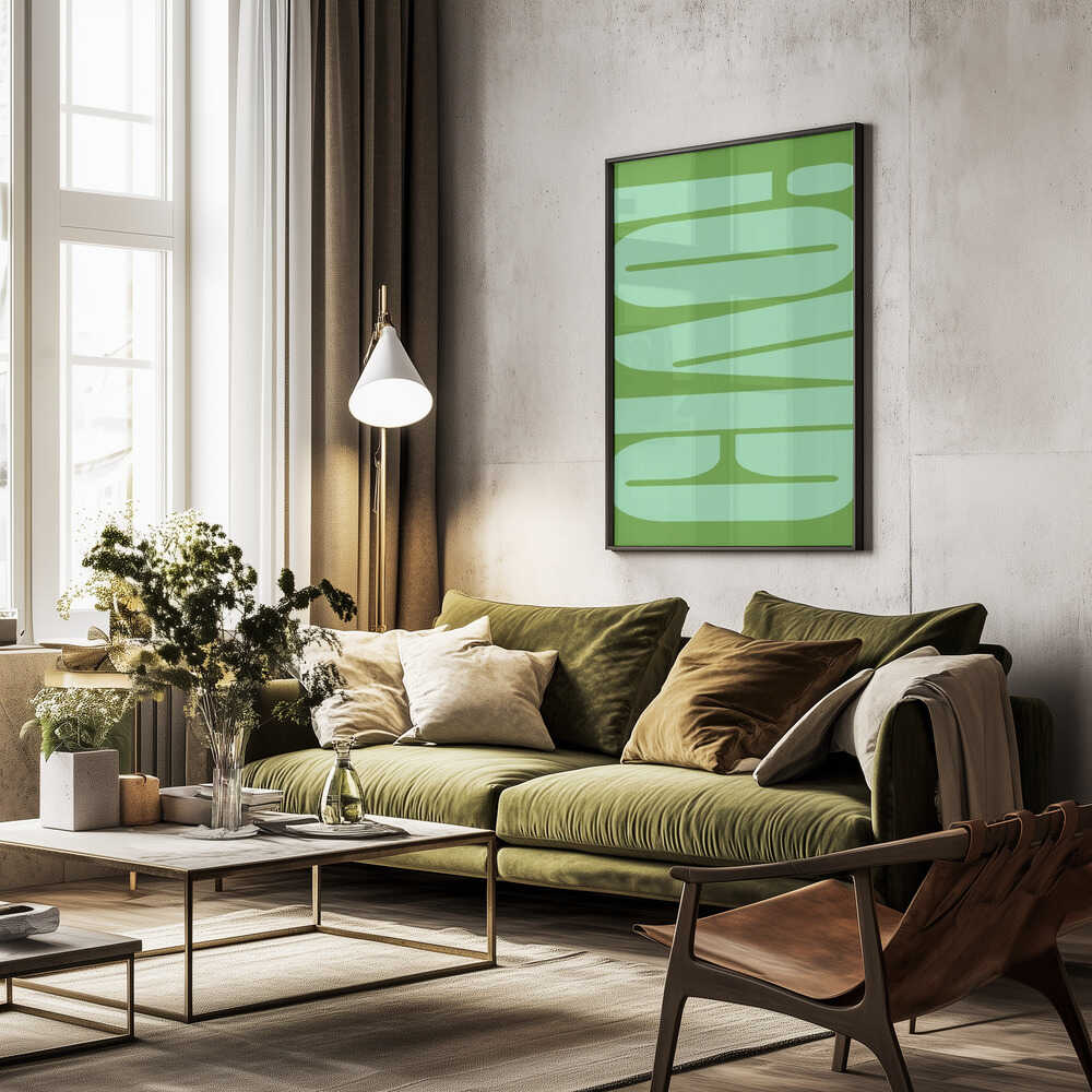Green Tone Illusion Poster