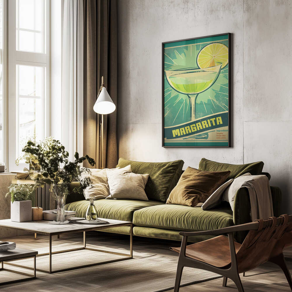 Retro Margarita Delight Poster