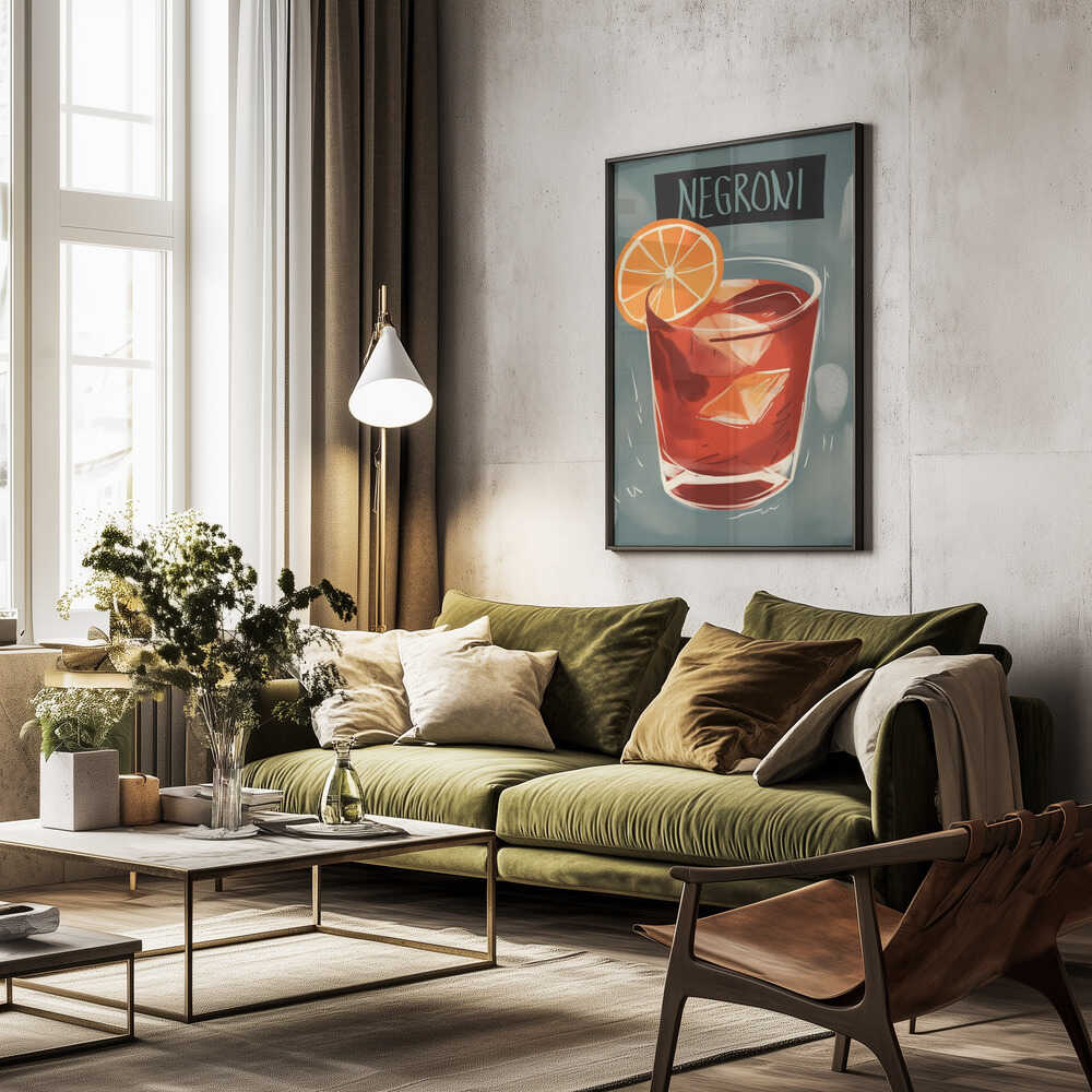 Sunset in a Glass Poster