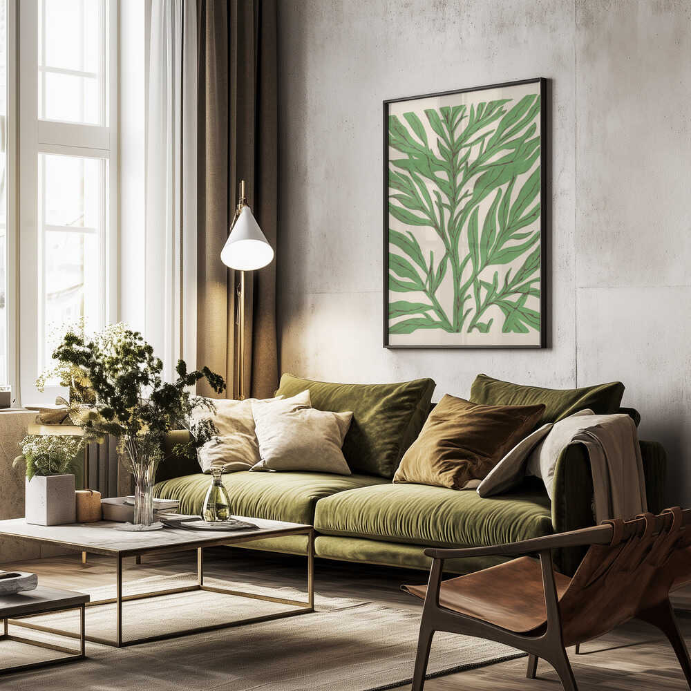 The Tree Branch with Green Leaves Poster
