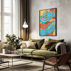 Sunlit Wavesstripe Poster