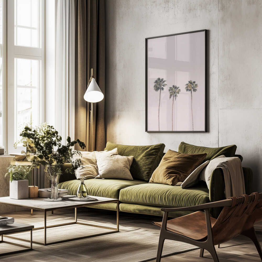 Palms On Pink Poster