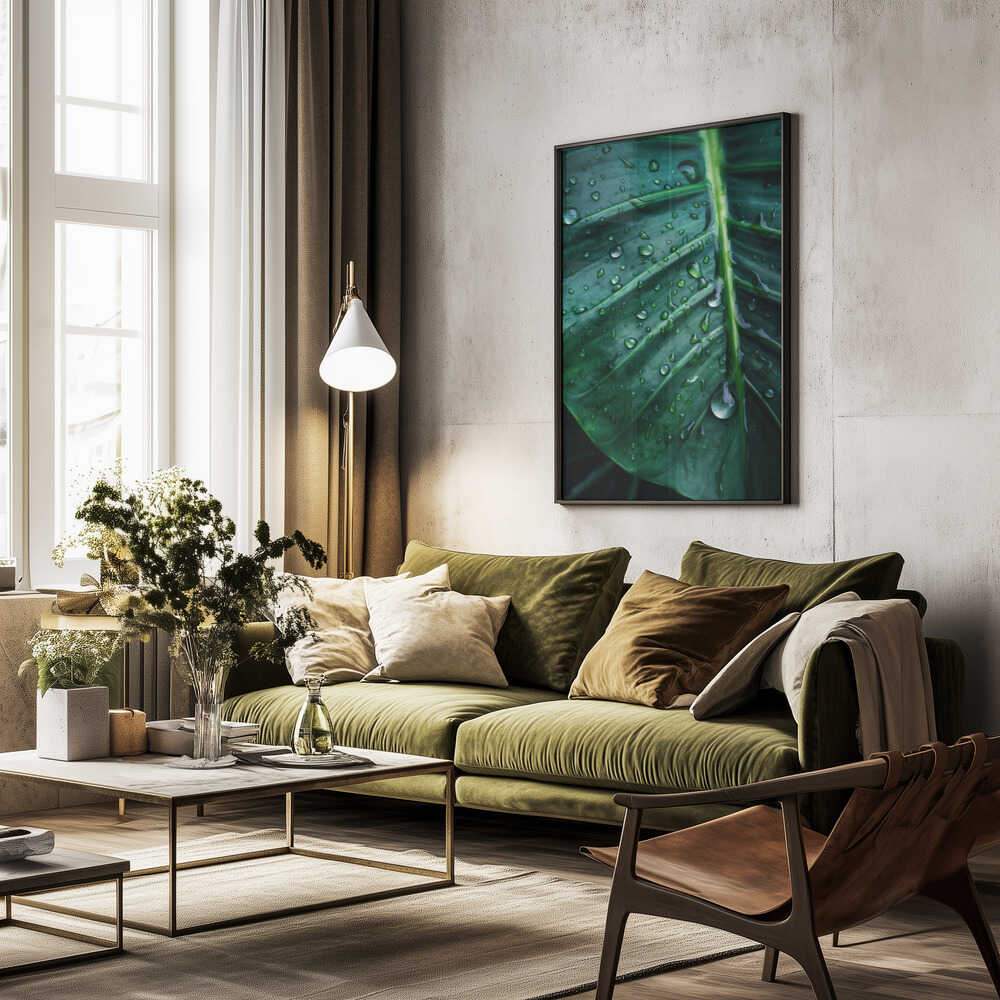 Rain Kissed Leaf Poster