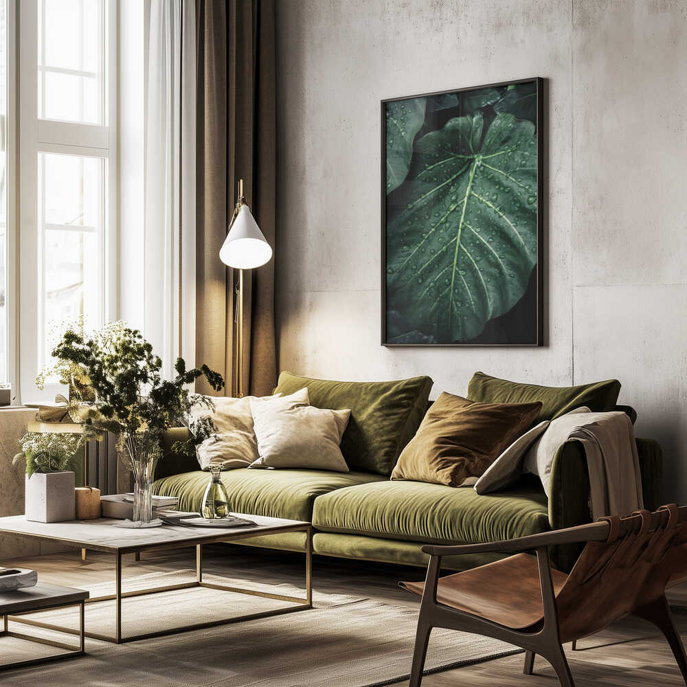 Rain Kissed Leaves Poster