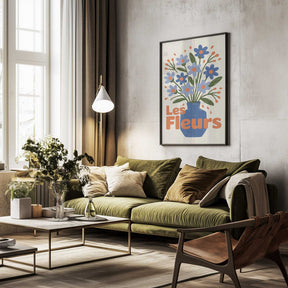 Charming Blue Blooms Poster