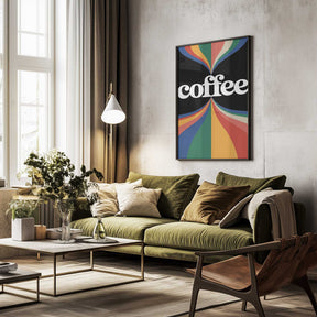 Coffee Rainbow Poster