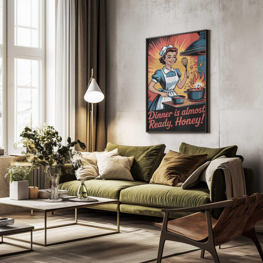 Retro Kitchen Whirl Poster