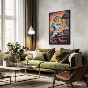 Retro Kitchen Whirl Poster