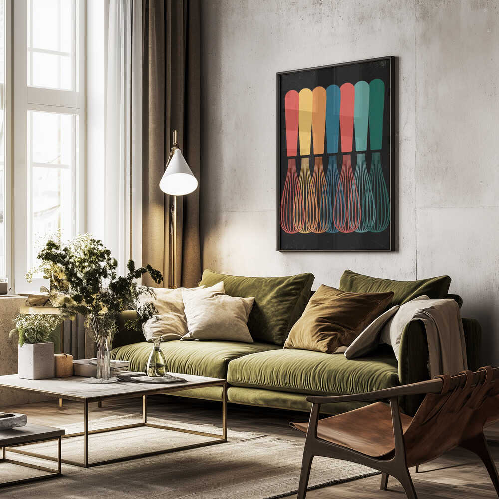 Vibrant Whisks Poster