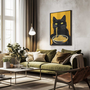 Noodle Cat No 2 Poster