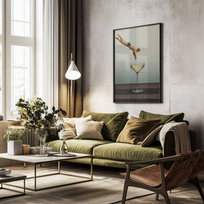 Champagne Dive Poster