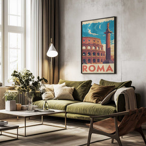Roma Vintage Travel Poster Poster