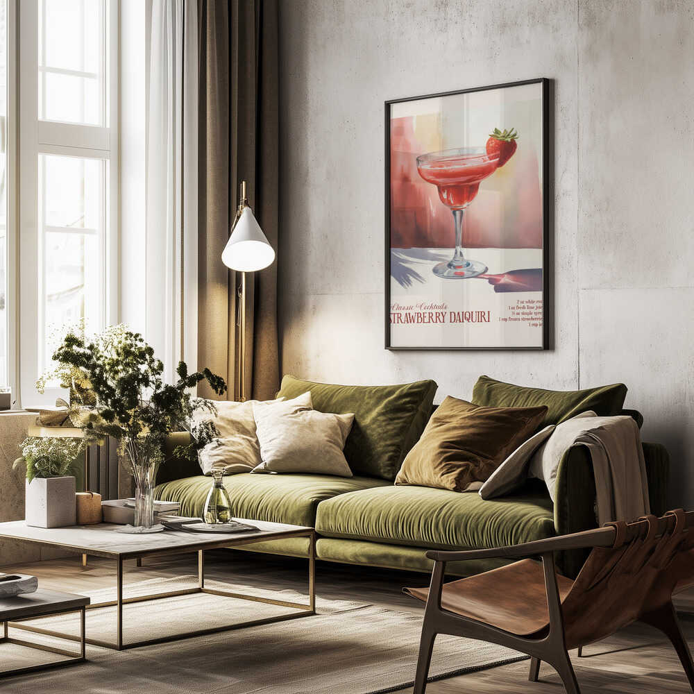 Classic Cocktails - Strawberry Daiquiri Poster