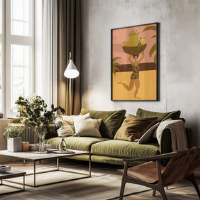 Tropical fruit at the beach Poster