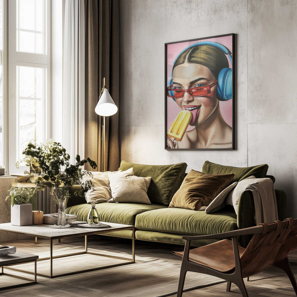 Popsicle and Music Poster