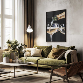 Pouring Champagne Poster