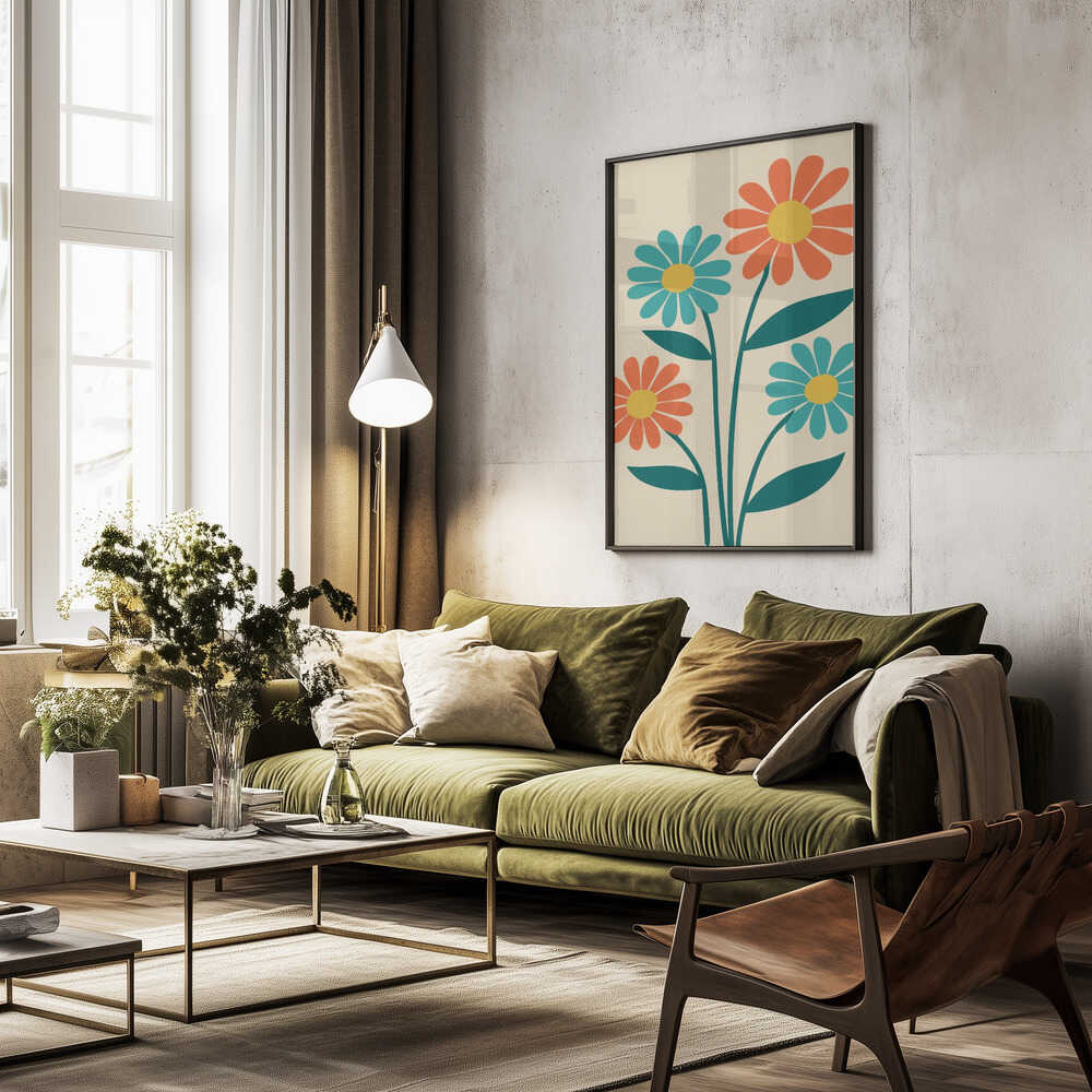 Boho Flowers Series No 8 Poster