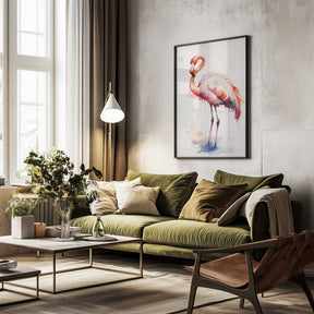 Flamingo Watercolor Poster