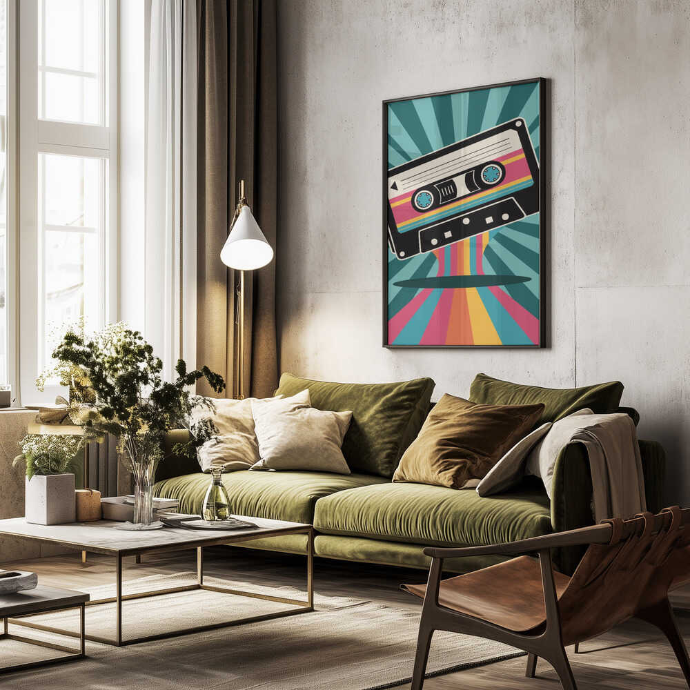 Colorful Cassette Poster