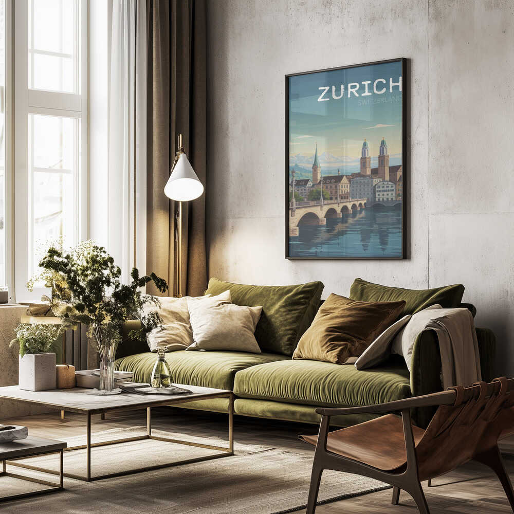 Zurich Travel Poster Poster