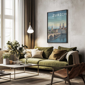 Zurich Travel Poster Poster