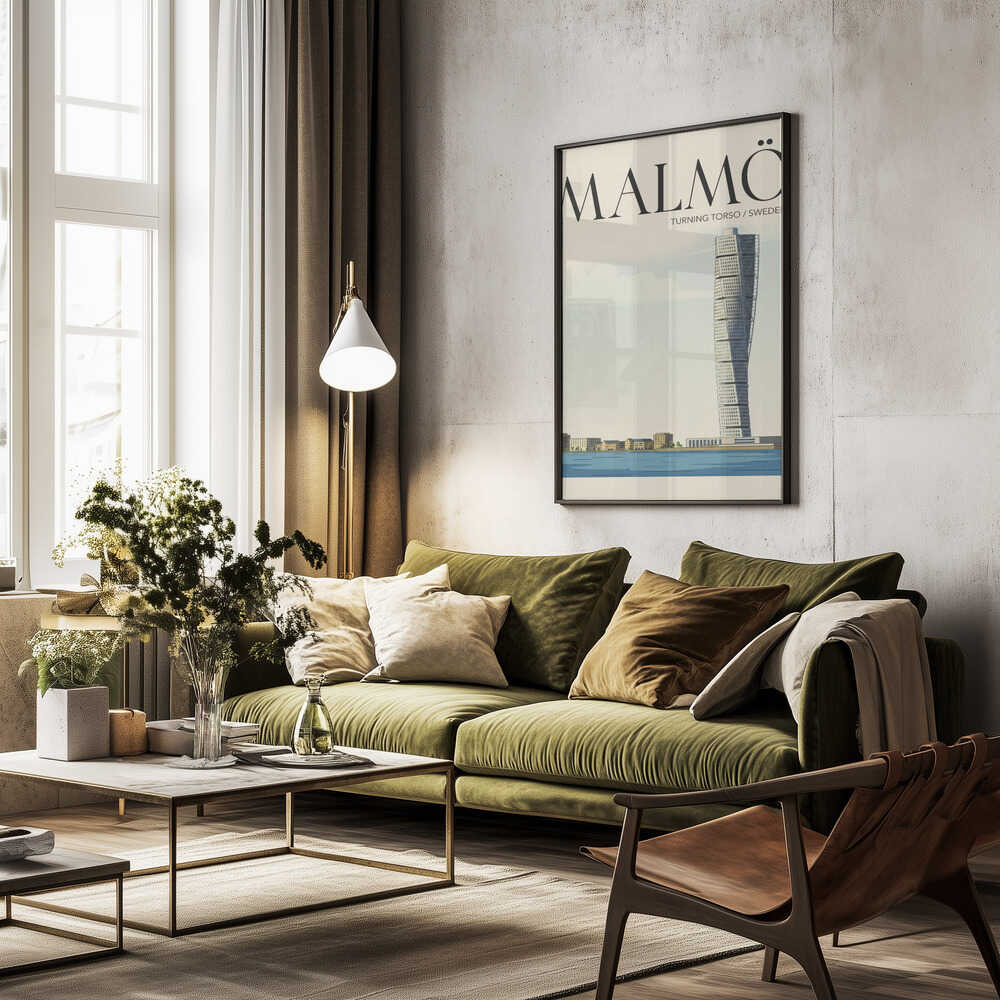 Malmö Travel Poster Poster
