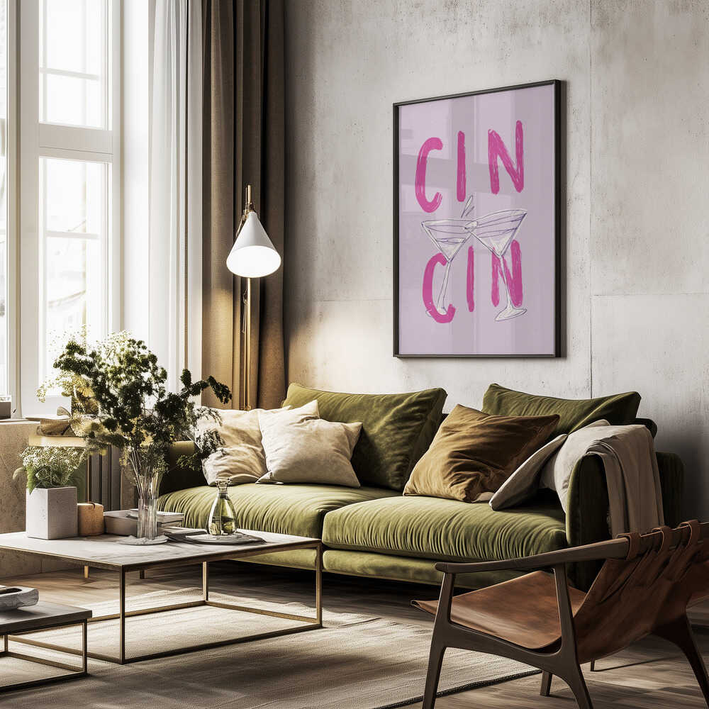 Cin Cin Pink Poster