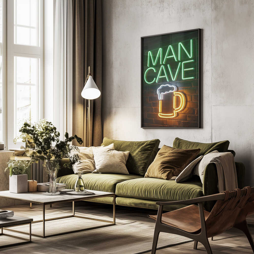 Man Cave Neon Sign No 1 Poster