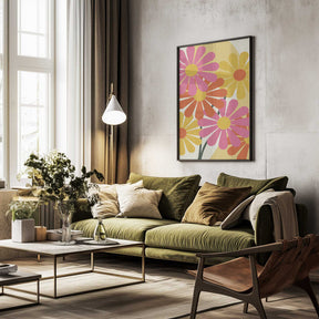 Happy Flowers Poster