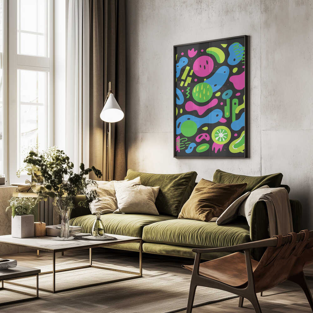 Neon Chaos Poster