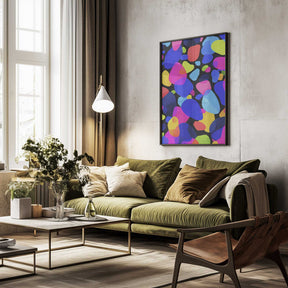 Neon Mosaic Poster