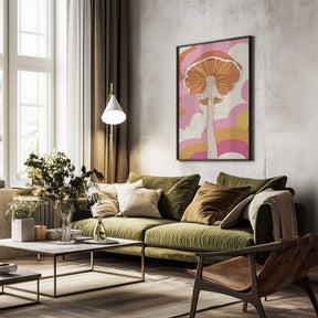 Retro Mushroom Poster