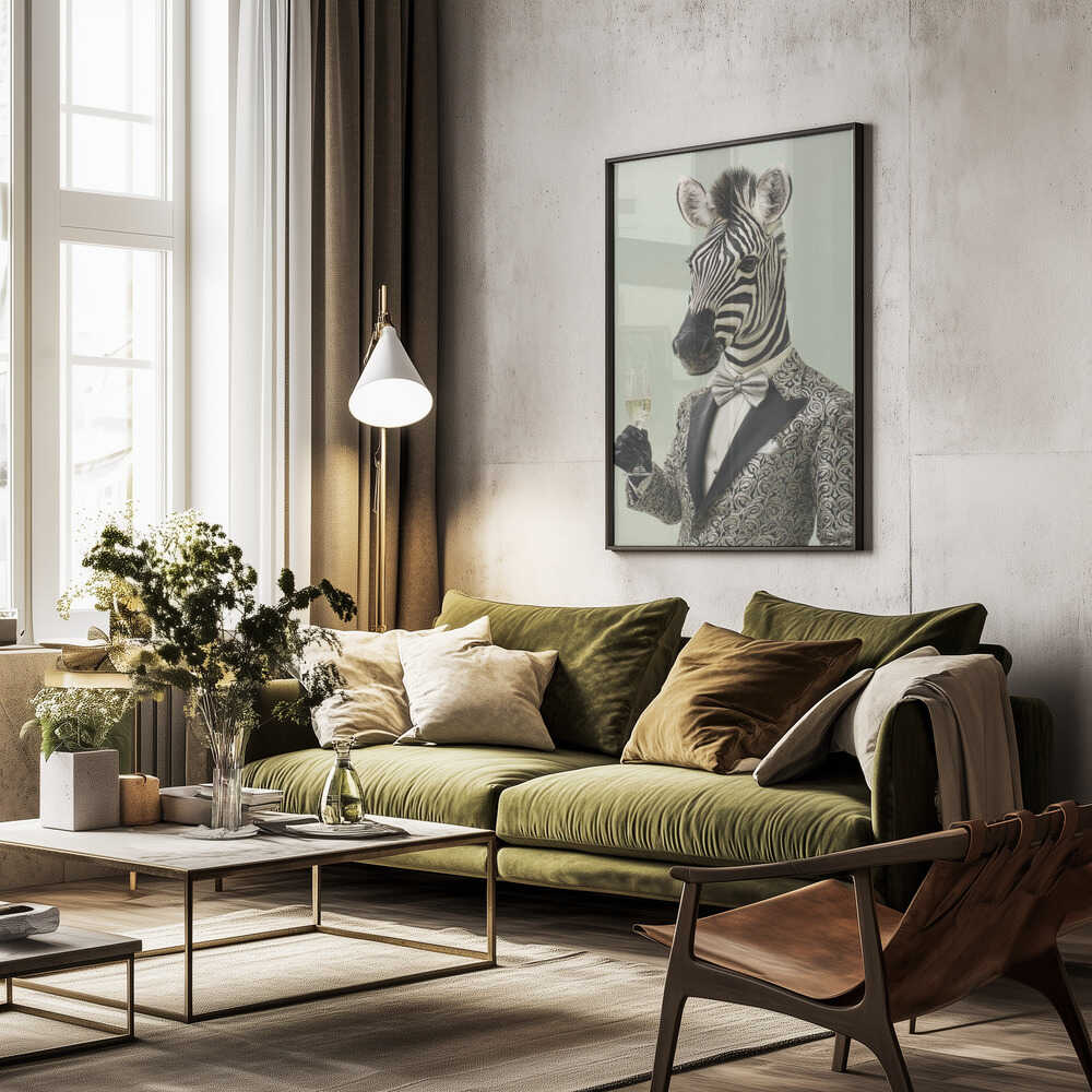 Zebra In Tuxedo Jacket Poster