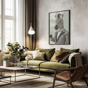 Zebra In Tuxedo Jacket Poster