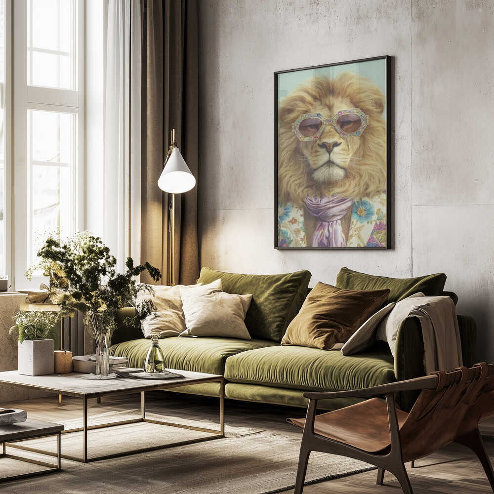 Groovy Lion Poster