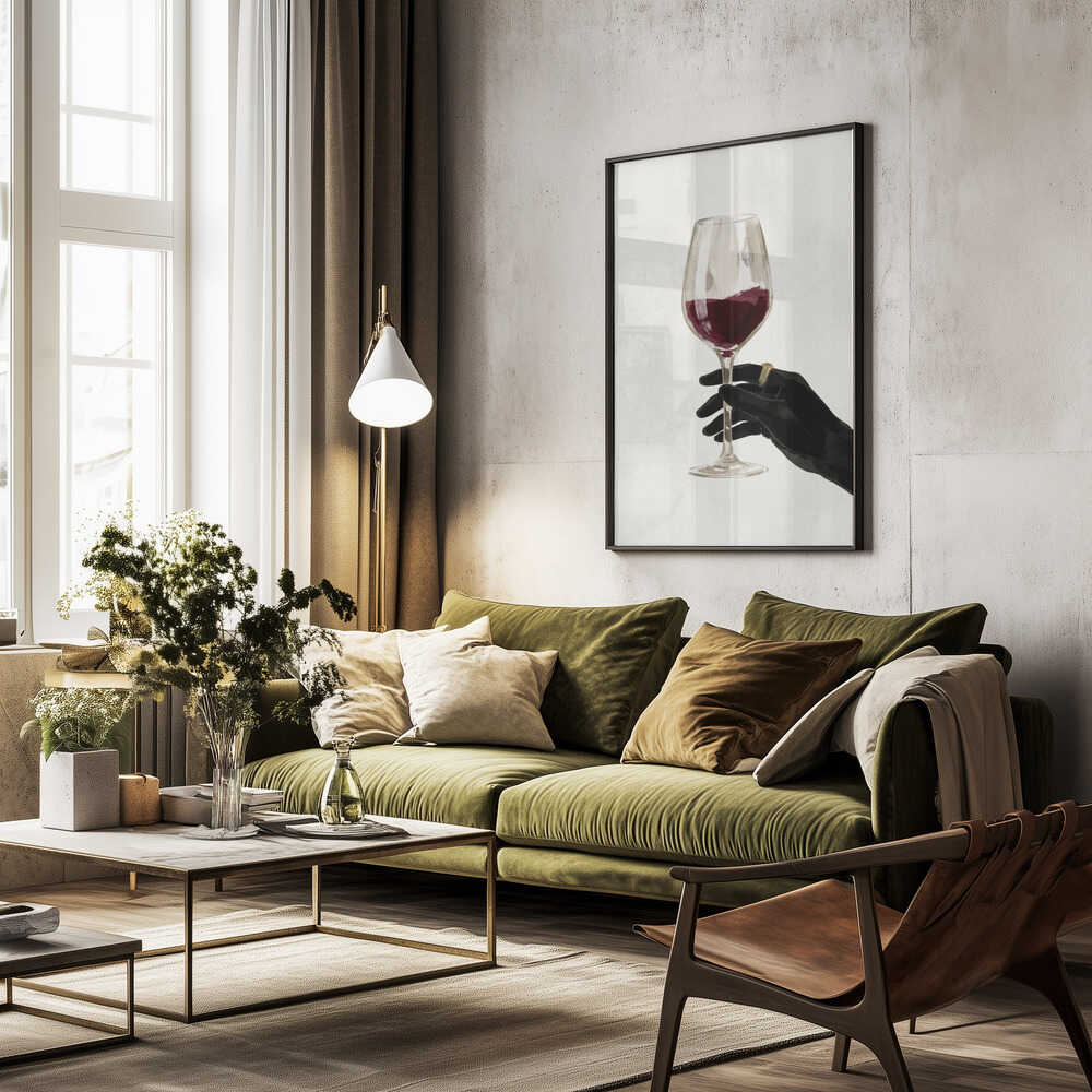A Glass of Red Wine Poster