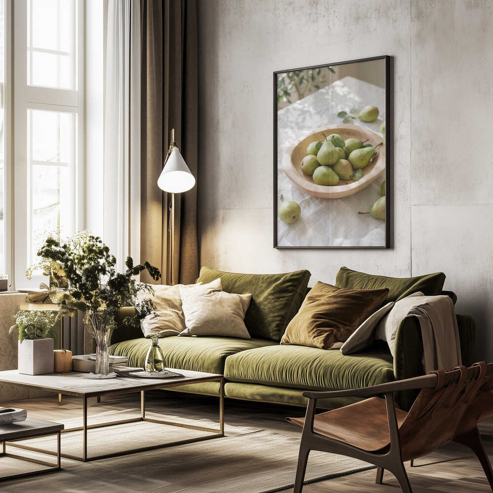 Ripe Green Pears Poster