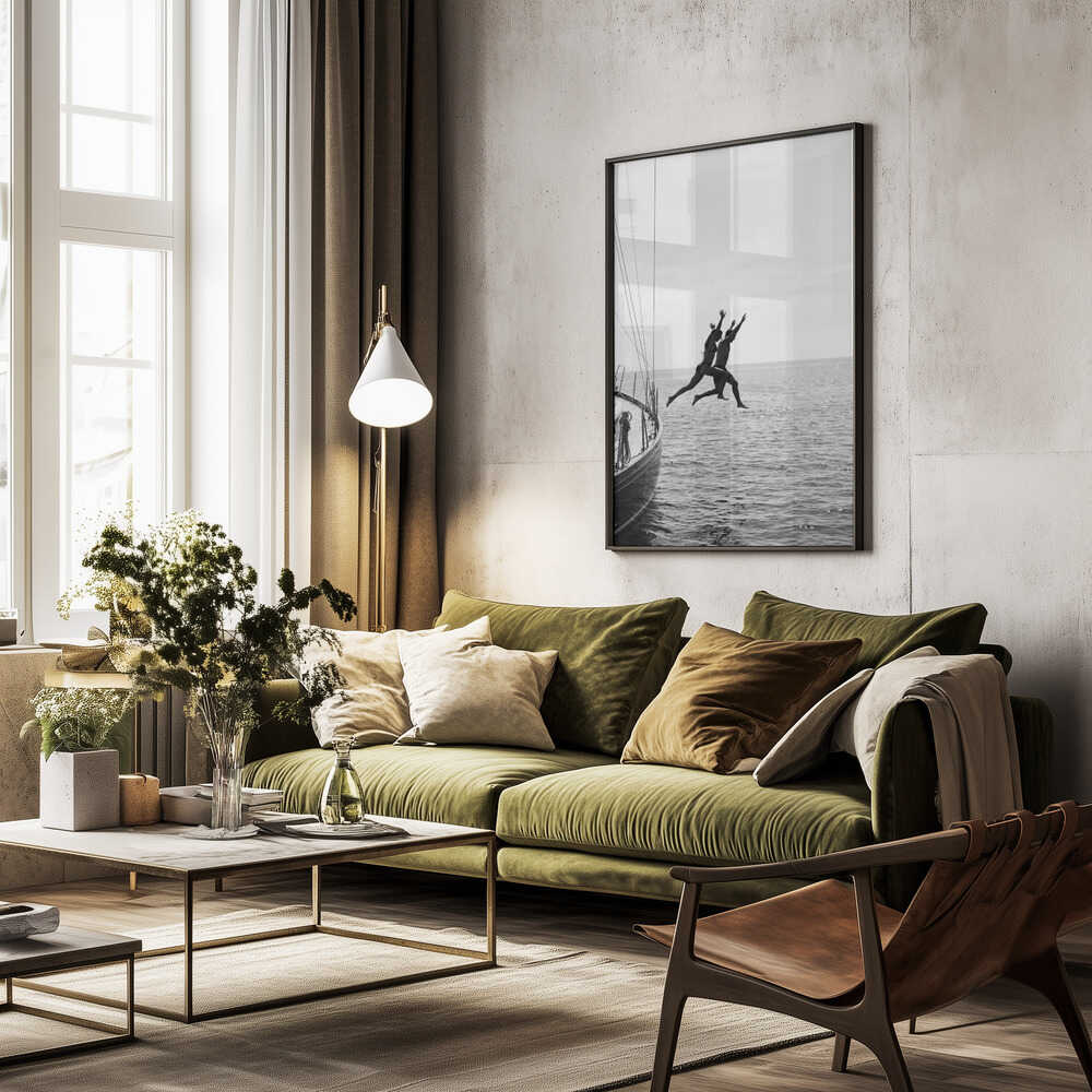 Jumping From a Boat Poster