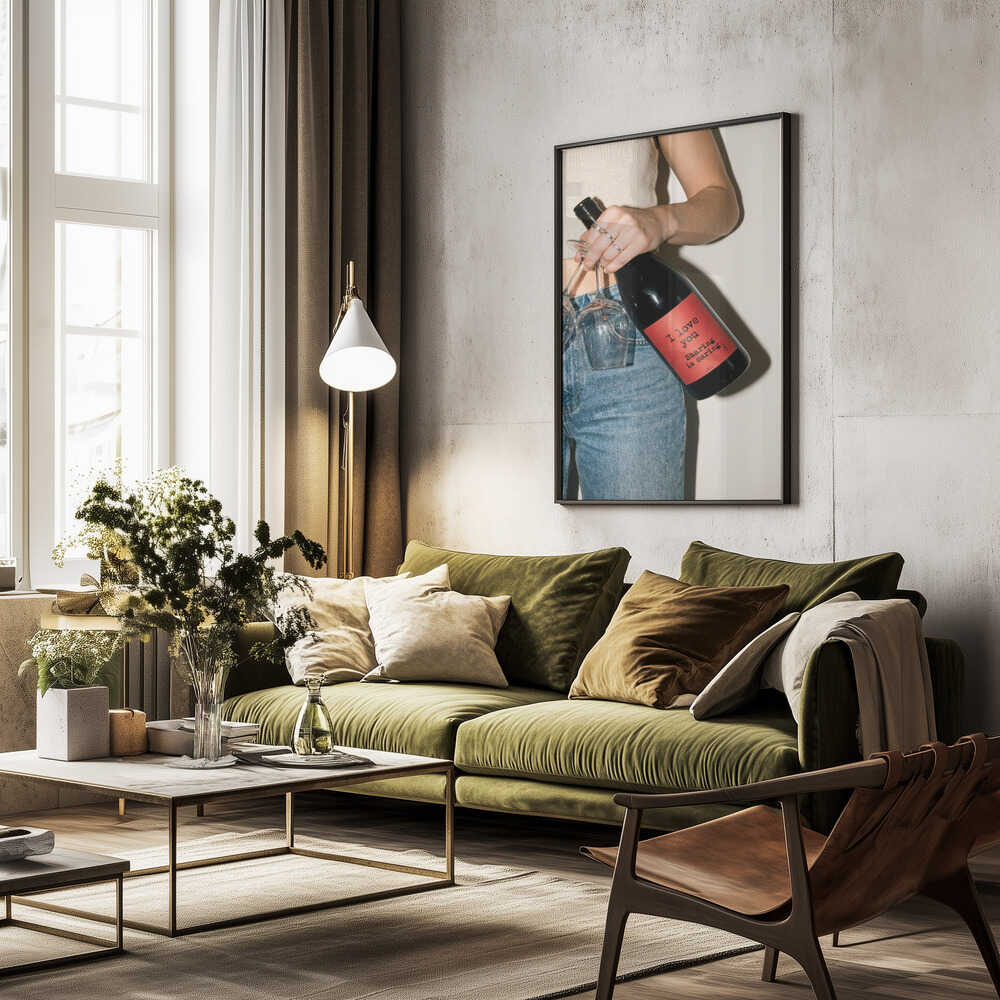 Love and a Bottle of Wine Poster