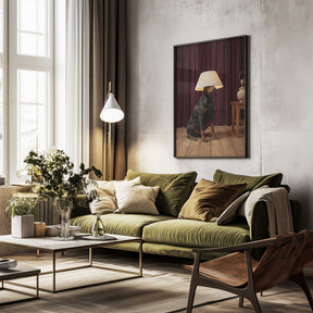 The Doberman Lamp Poster