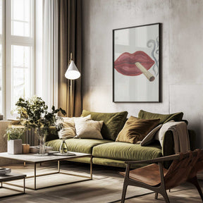 Smoking Lips Poster