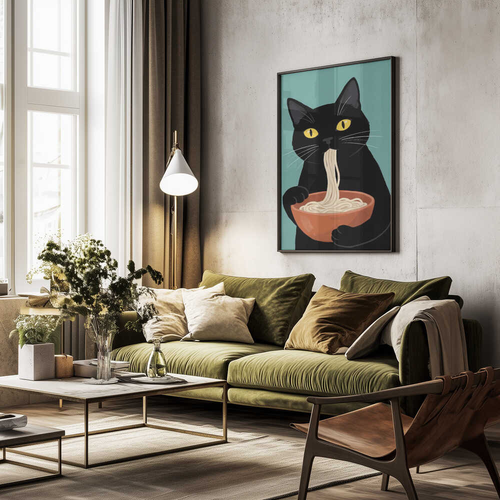 Noodle Cat No 2 Poster