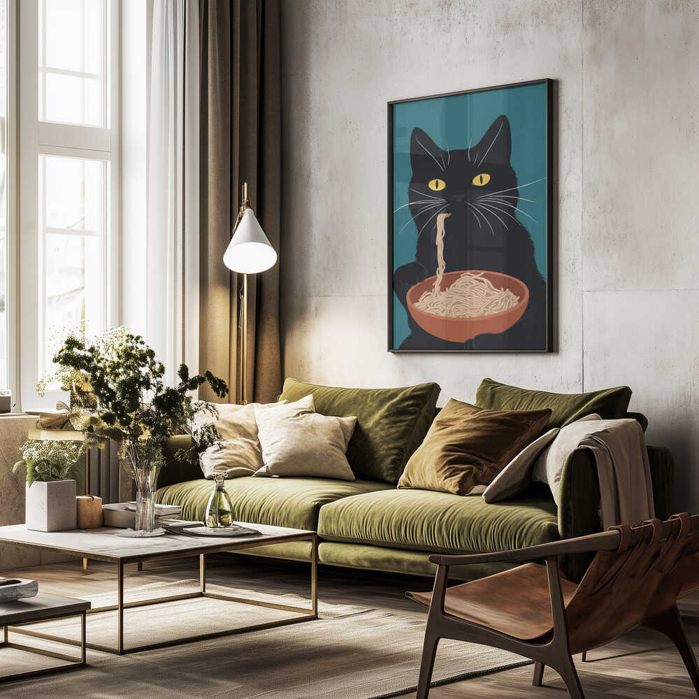 Noodle Cat No 3 Poster