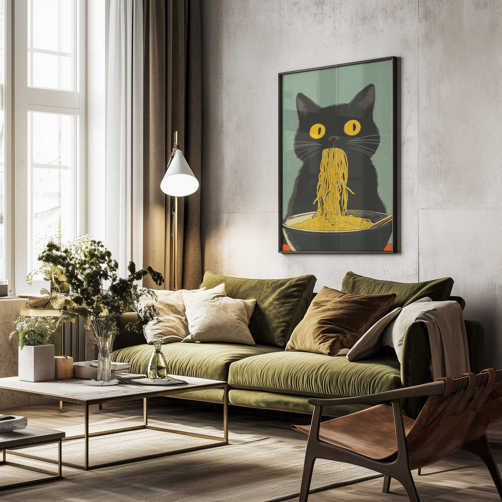 Noodle Cat No 5 Poster