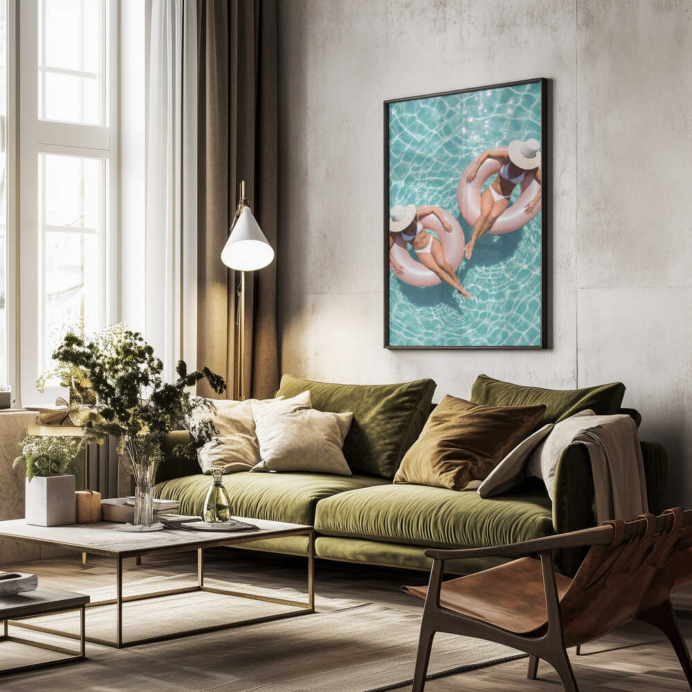 Floating In the Pool Poster